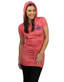 Tunic short sleeve hoodie